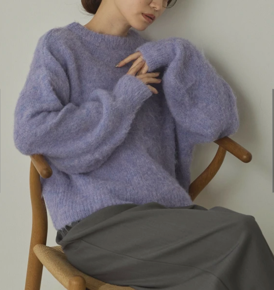 ミックスヤーン シャギー MIX起毛2WAYカーデ 2025新作 A/W