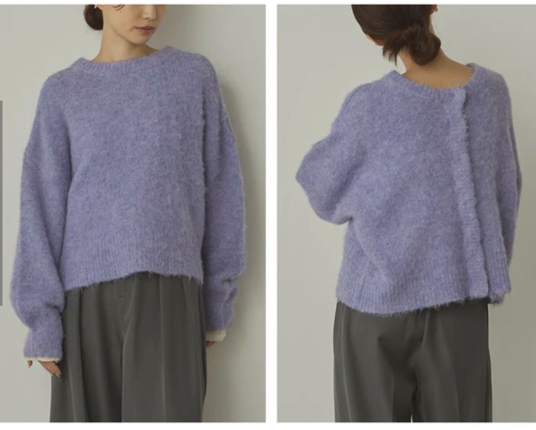 ミックスヤーン シャギー MIX起毛2WAYカーデ 2025新作 A/W