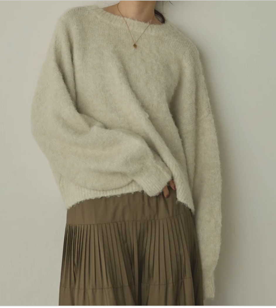 ミックスヤーン シャギー MIX起毛2WAYカーデ 2025新作 A/W