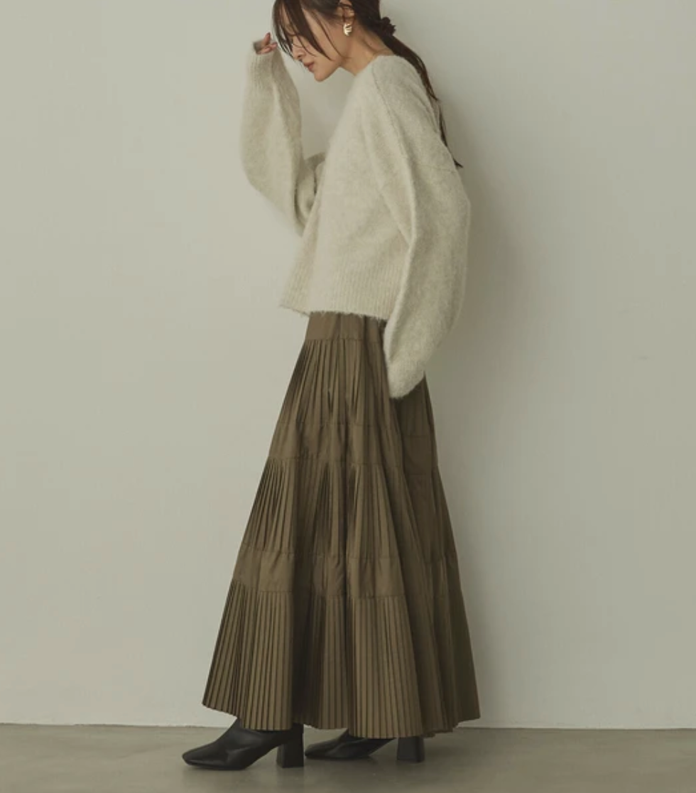 ミックスヤーン シャギー MIX起毛2WAYカーデ 2025新作 A/W