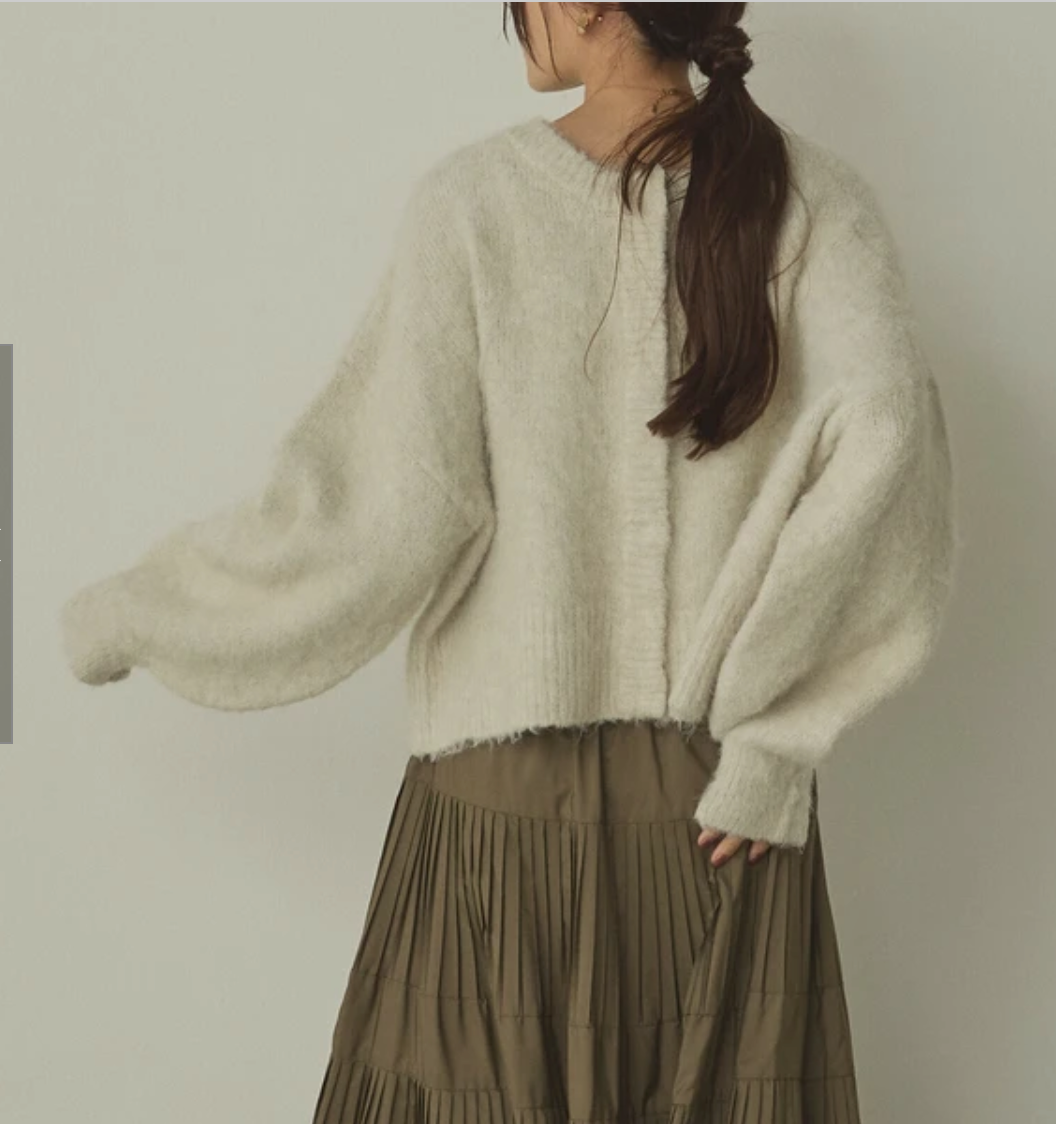 ミックスヤーン シャギー MIX起毛2WAYカーデ 2025新作 A/W