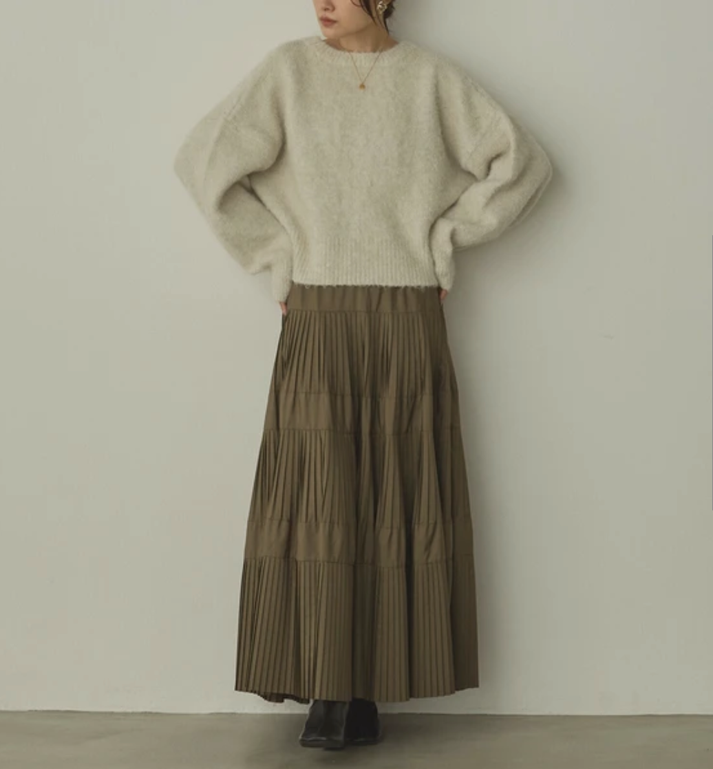 ミックスヤーン シャギー MIX起毛2WAYカーデ 2025新作 A/W