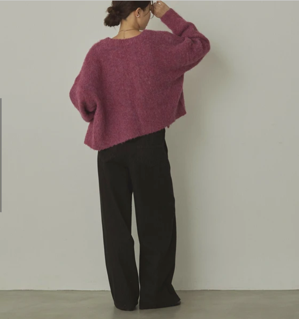 ミックスヤーン シャギー MIX起毛2WAYカーデ 2025新作 A/W