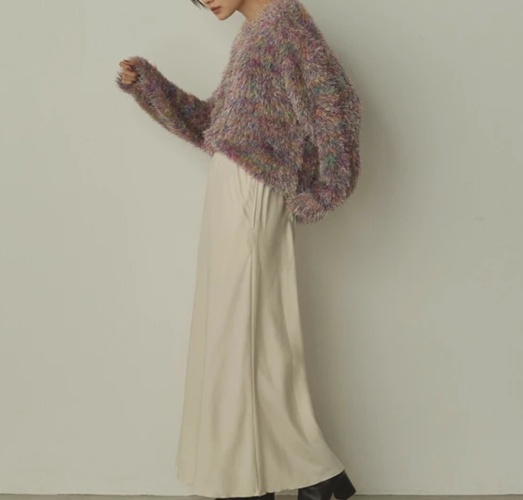 引き揃えミックスシャギーニット 2025新作 A/W