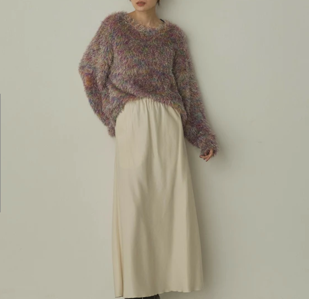 引き揃えミックスシャギーニット 2025新作 A/W