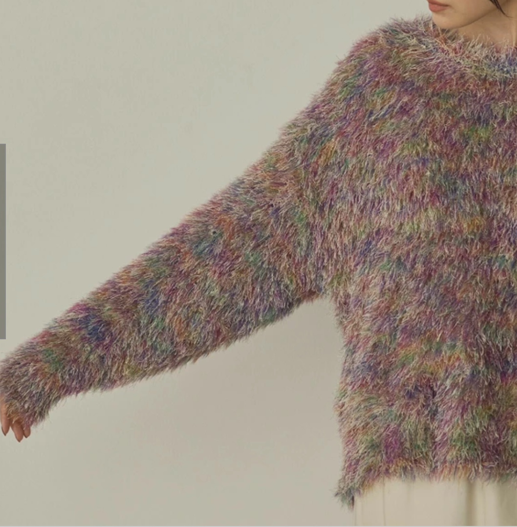 引き揃えミックスシャギーニット 2025新作 A/W