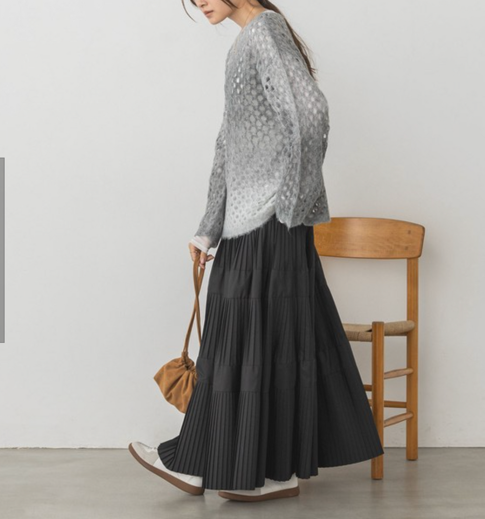グラデモヘアライク メッシュニット 2024新作 A/W