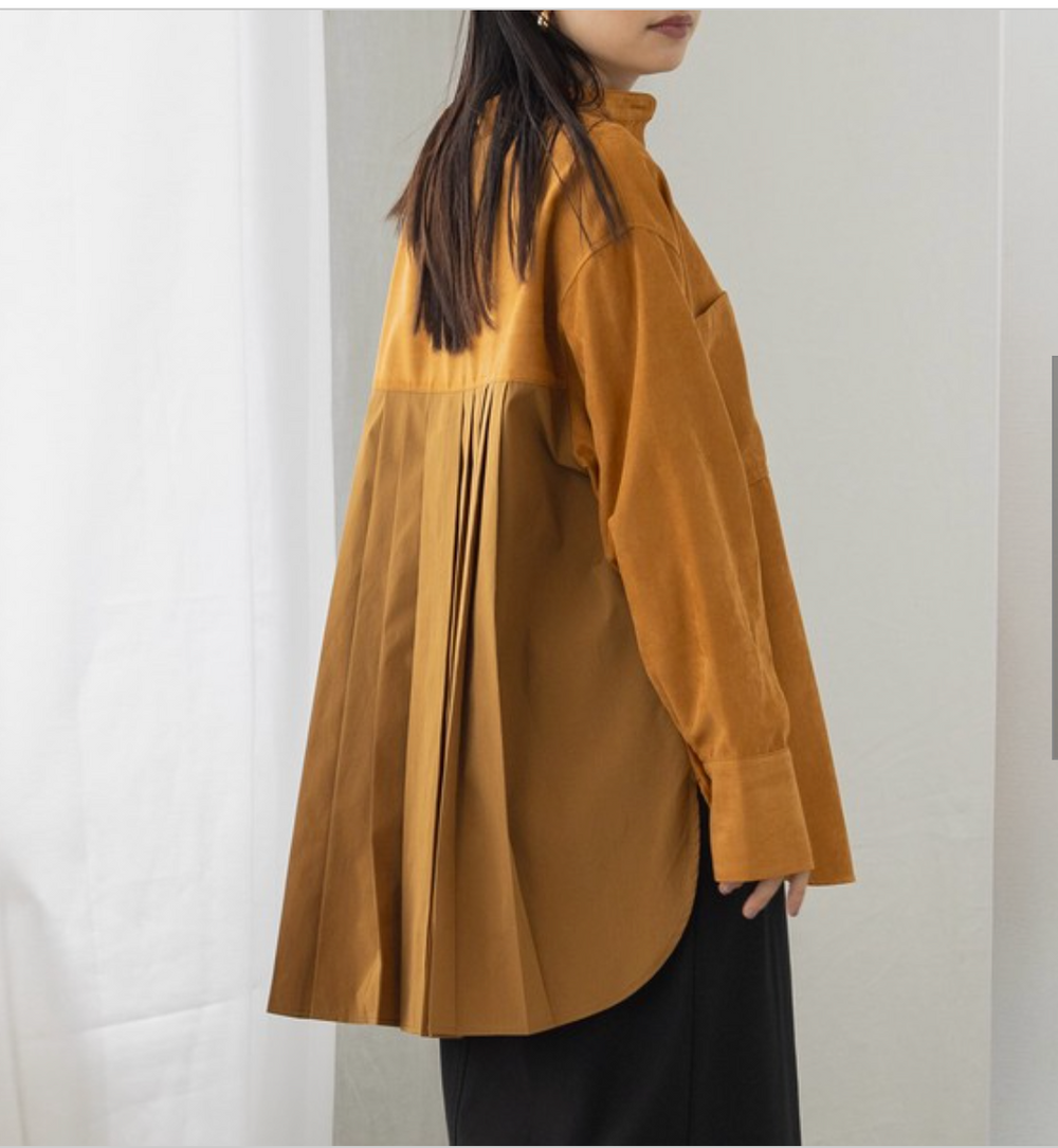 コール天 バックプリーツシャツ 2024新作 A/W