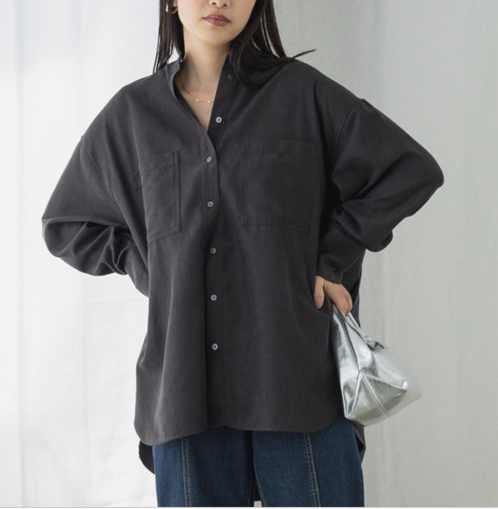コール天 バックプリーツシャツ 2024新作 A/W