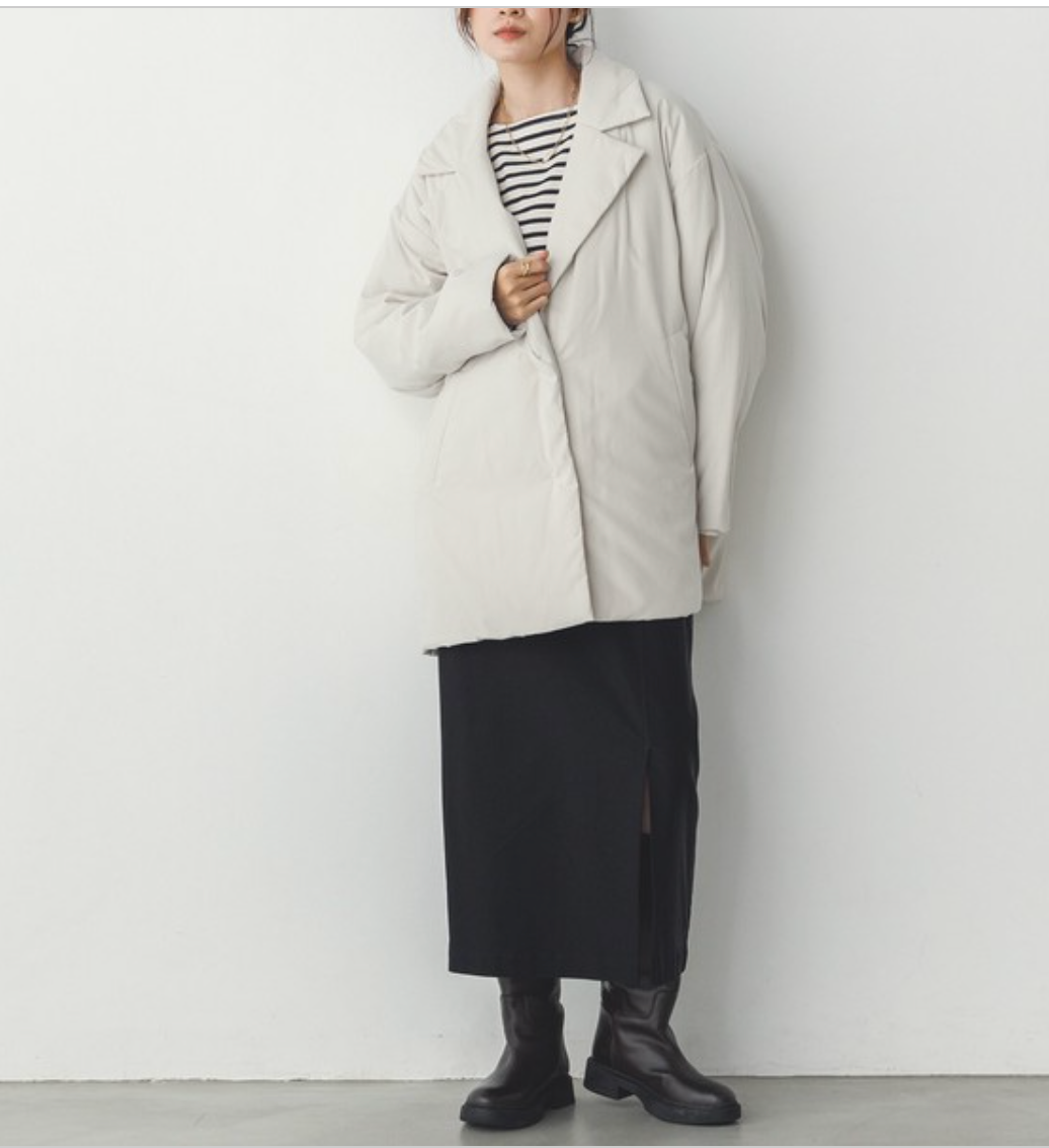 ピーチ テーラードミドルコート