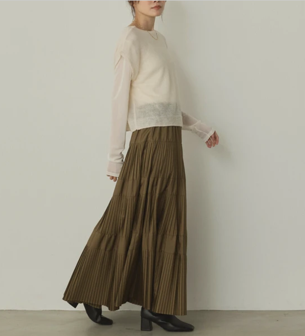 シアーアルパカ ニットトップス 2025新作 A/W