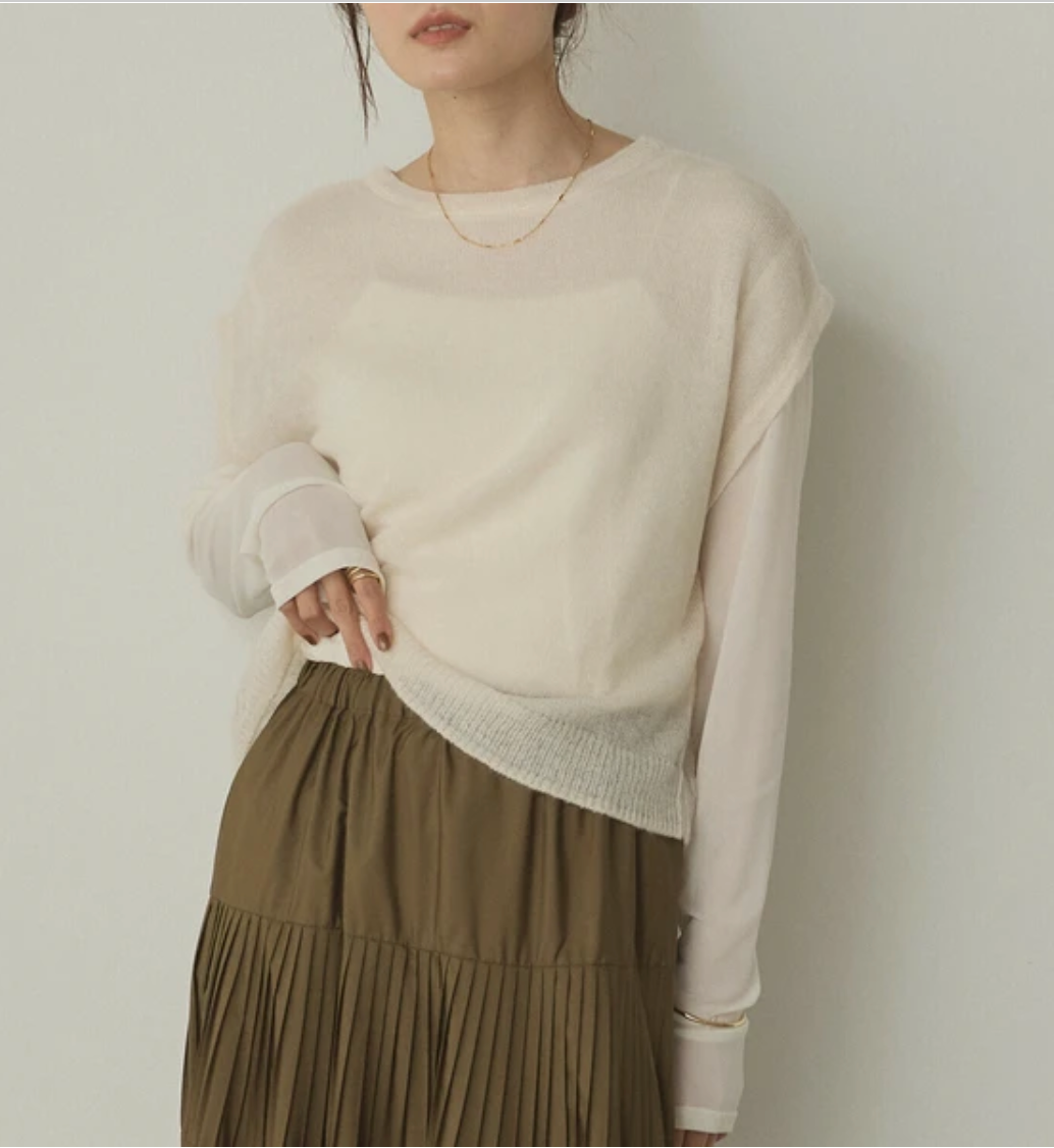 シアーアルパカ ニットトップス 2025新作 A/W