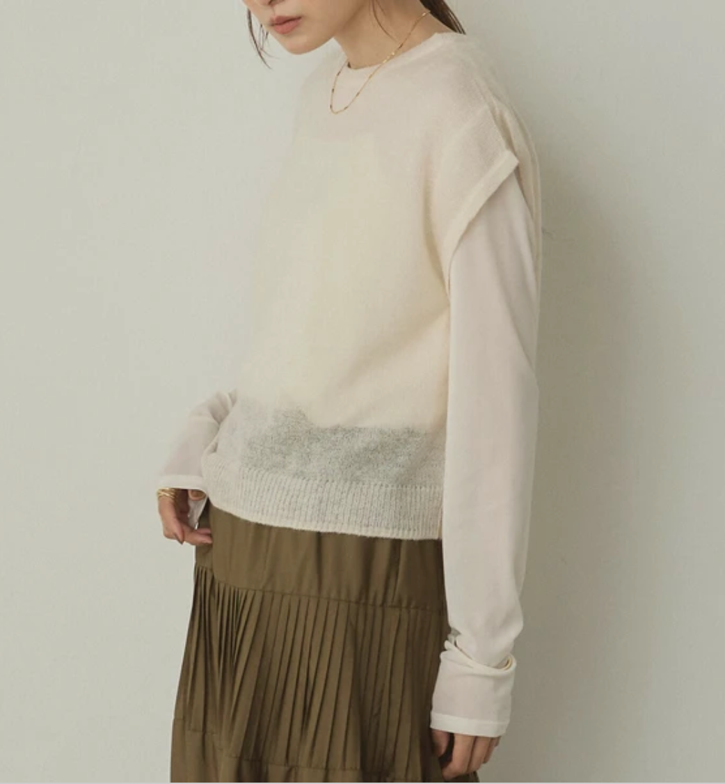 シアーアルパカ ニットトップス 2025新作 A/W