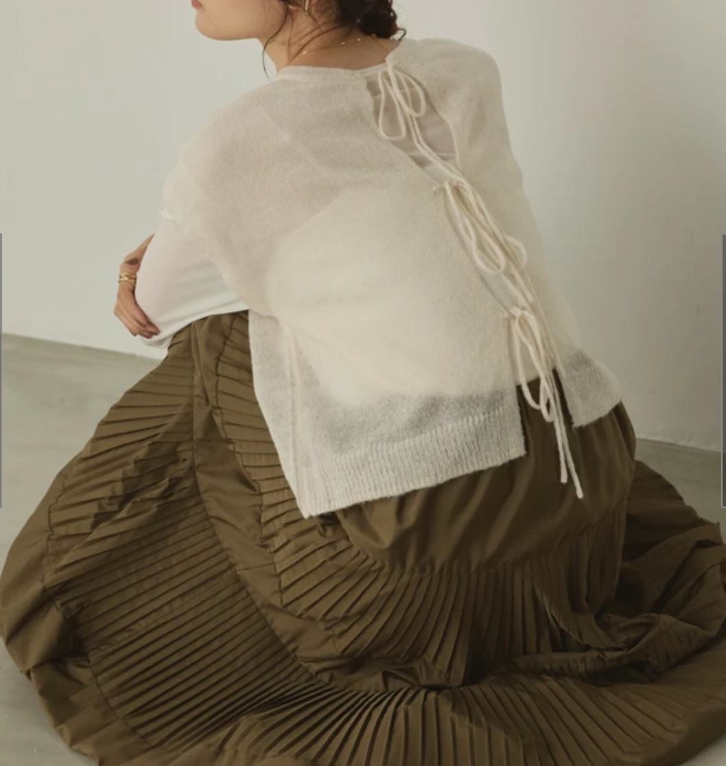 シアーアルパカ ニットトップス 2025新作 A/W