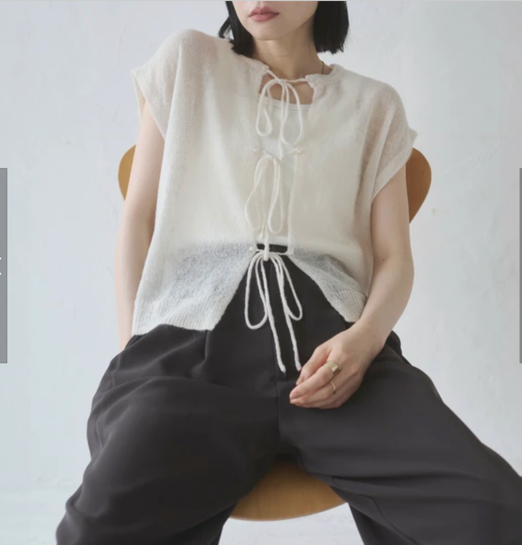 シアーアルパカ ニットトップス 2025新作 A/W