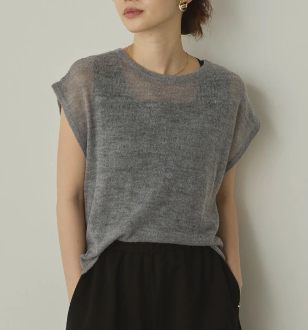 シアーアルパカ ニットトップス 2025新作 A/W