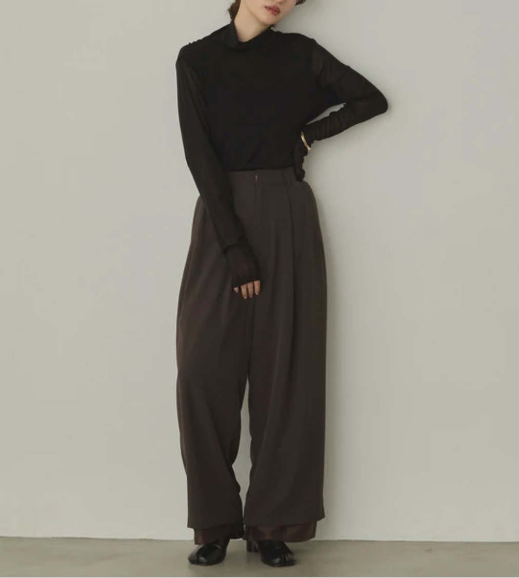 パワーネット フロントダブル タートルシアートップス 2025新作 A/W