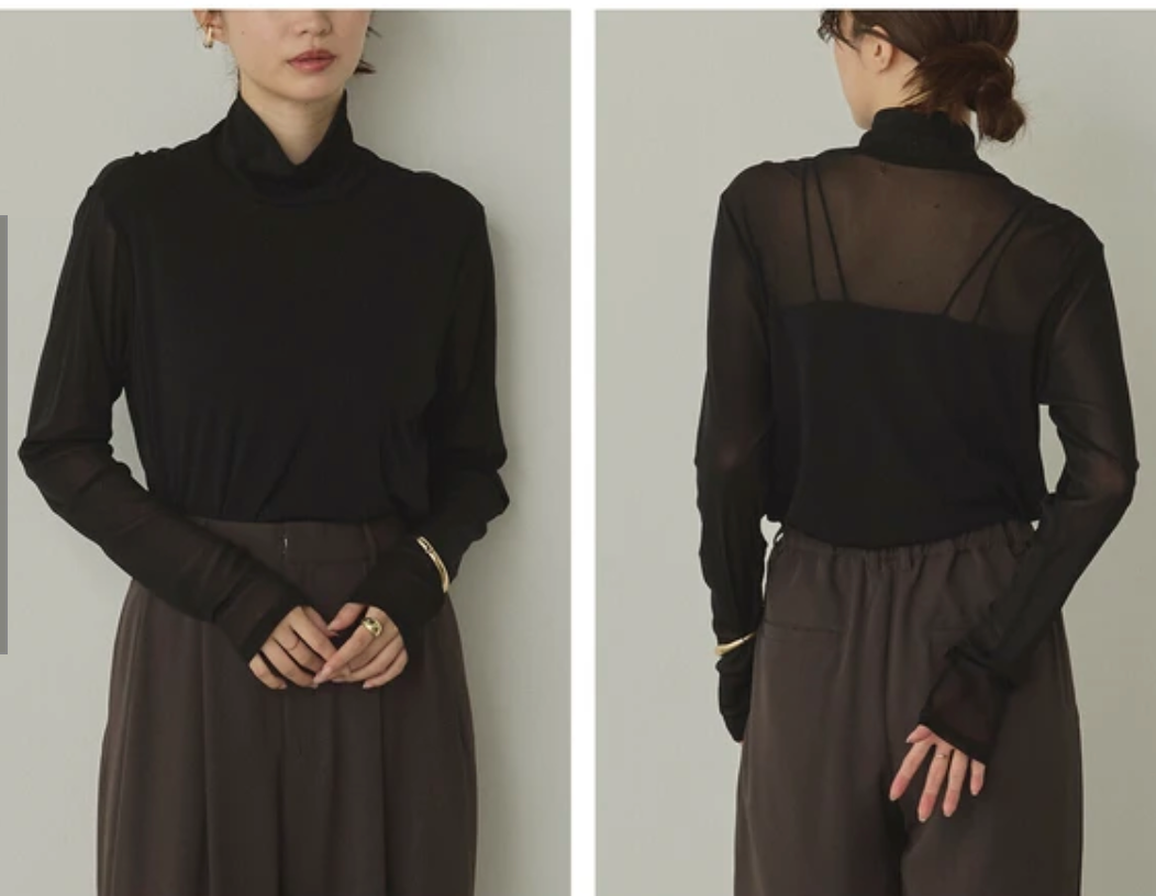 パワーネット フロントダブル タートルシアートップス 2025新作 A/W