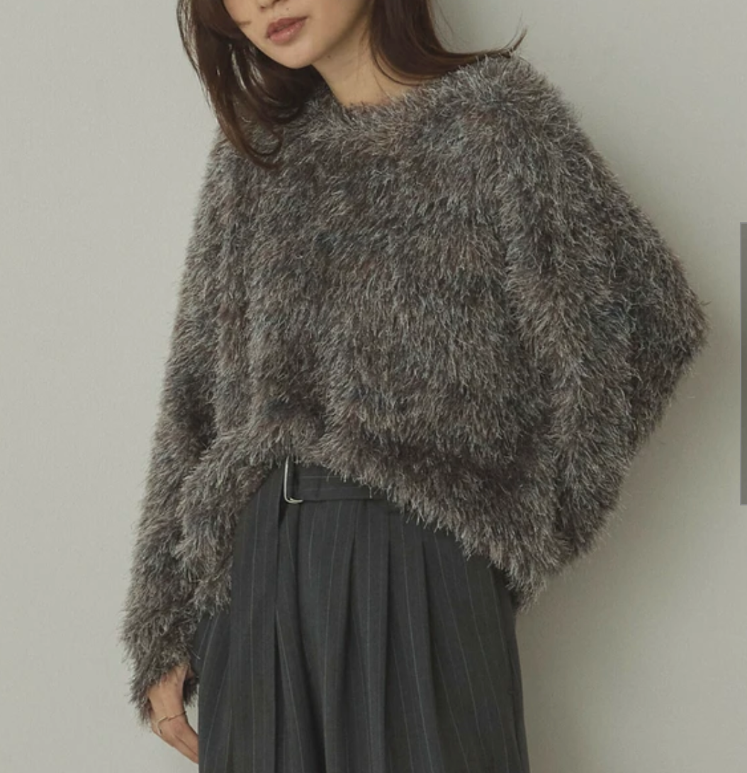 引き揃えミックスシャギーニット 2025新作 A/W