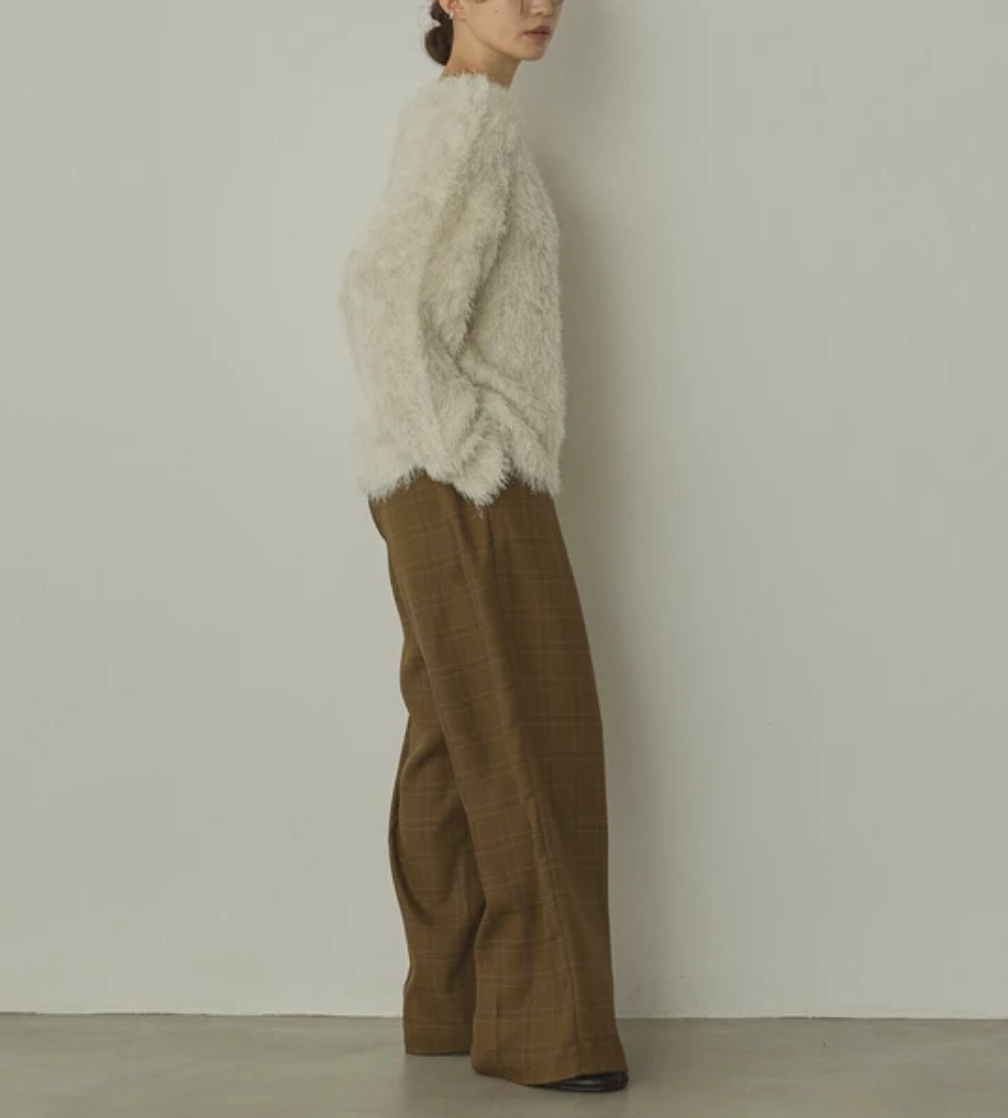 引き揃えミックスシャギーニット 2025新作 A/W