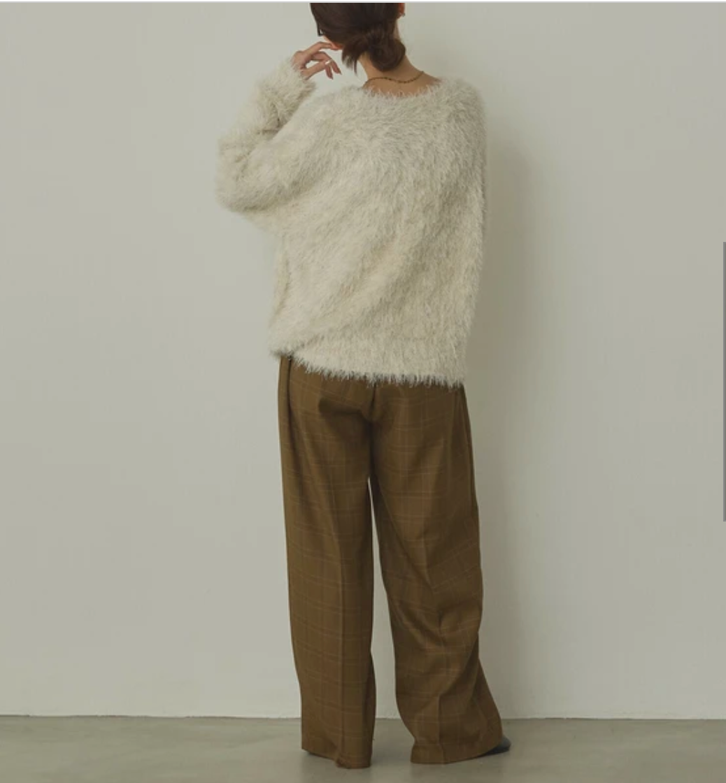 引き揃えミックスシャギーニット 2025新作 A/W