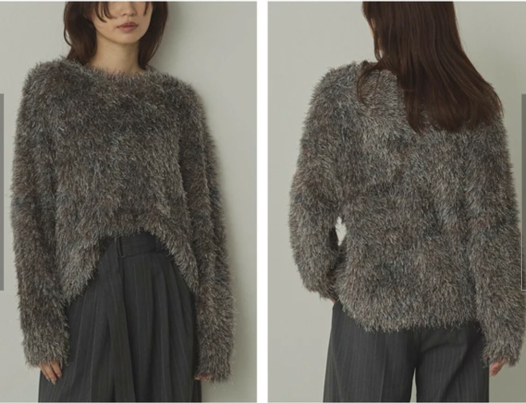 引き揃えミックスシャギーニット 2025新作 A/W