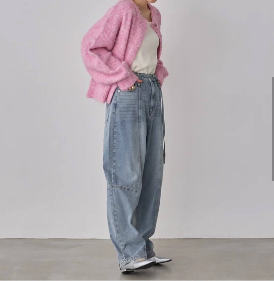 ミックスヤーン シャギー MIX起毛2WAYカーディガン （予約商品12/20発送予定）