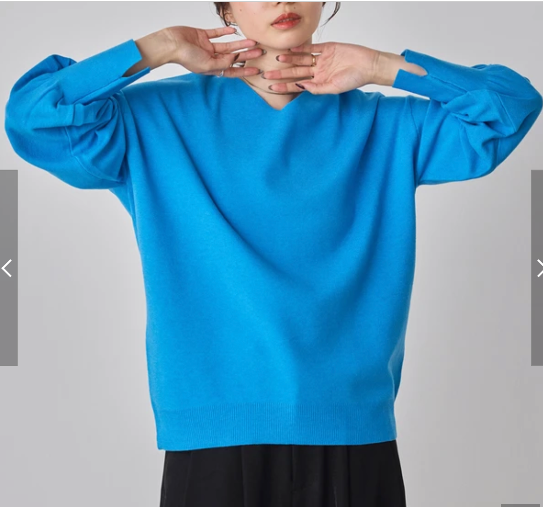 静電防止 やわもちヤーン ぽわん袖コクーンニット 2025新作 秋冬