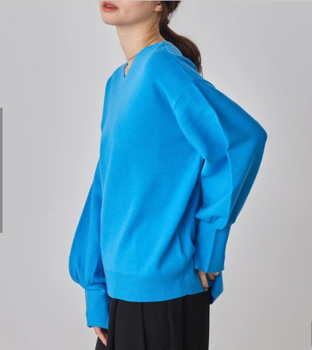 静電防止 やわもちヤーン ぽわん袖コクーンニット 2025新作 秋冬