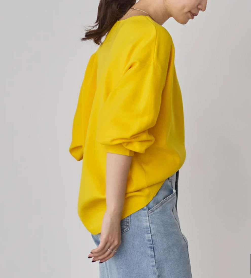 静電防止 やわもちヤーン ぽわん袖コクーンニット 2025新作 秋冬