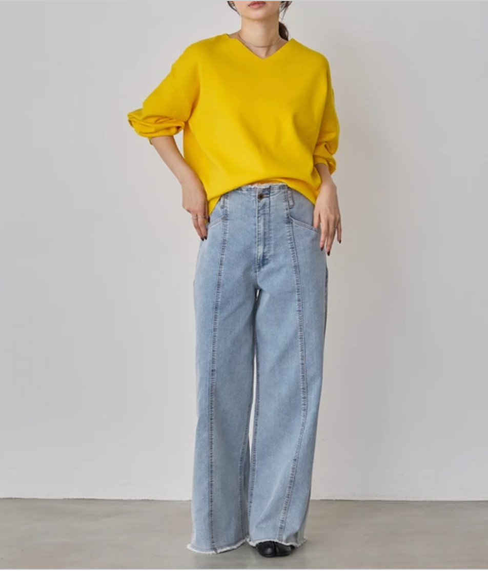 静電防止 やわもちヤーン ぽわん袖コクーンニット 2025新作 秋冬