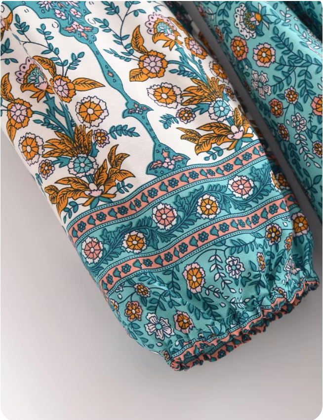 Preorder 2026 S/S  ボヘミアン フラワー ワンピース/ 3 色　 （予約販売 3月末頃発送予定）