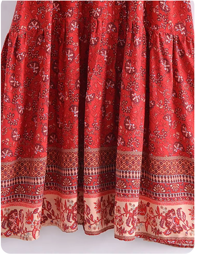 Preorder 2026 S/S  ボヘミアン フラワー ワンピース/ 3 色　 （予約販売 3月末頃発送予定）