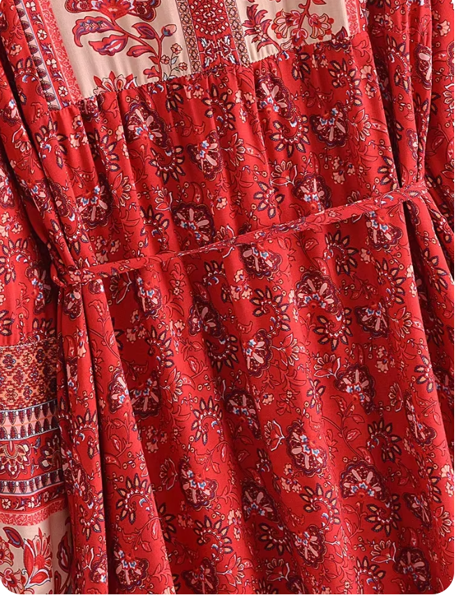 Preorder 2026 S/S  ボヘミアン フラワー ワンピース/ 3 色　 （予約販売 3月末頃発送予定）