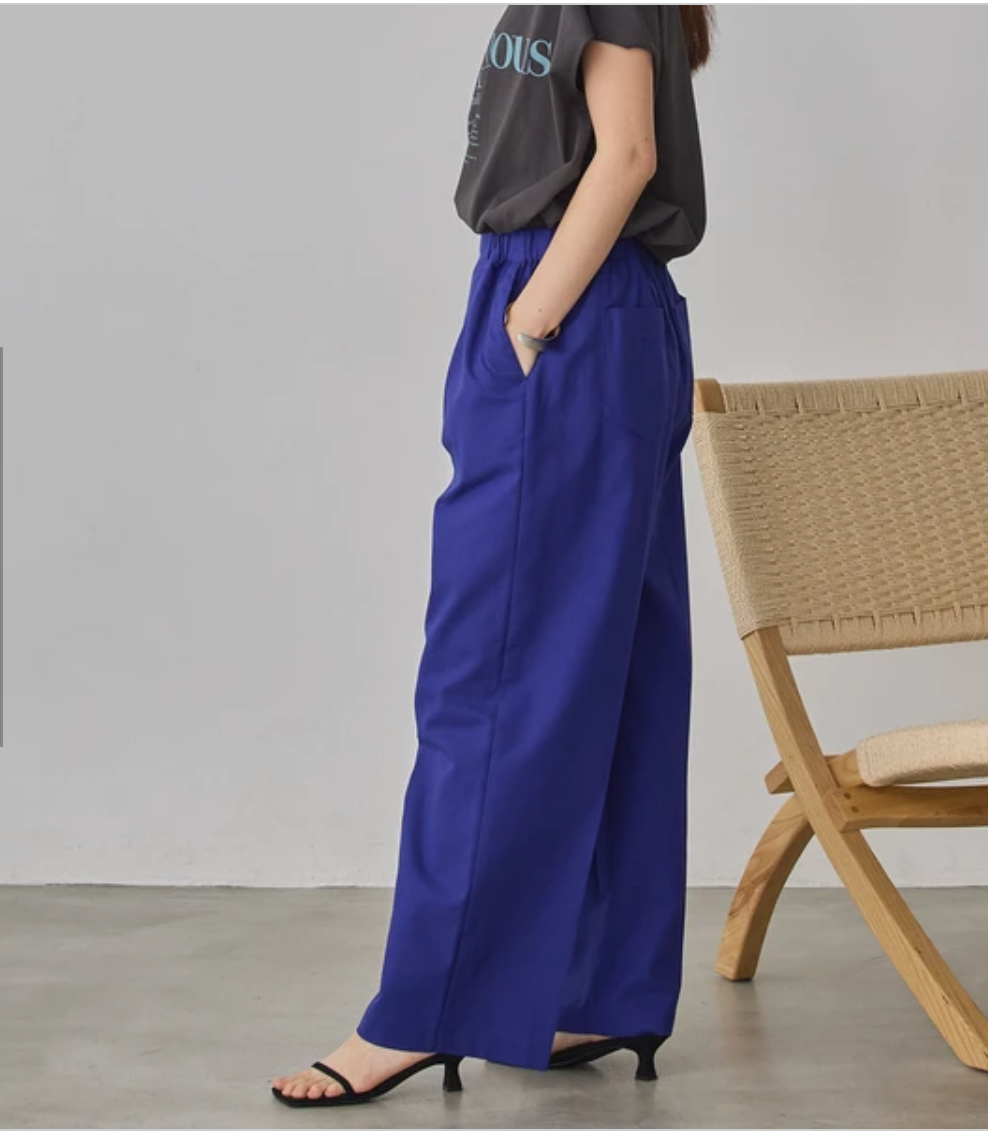 フレンチリネン ストレートパンツ