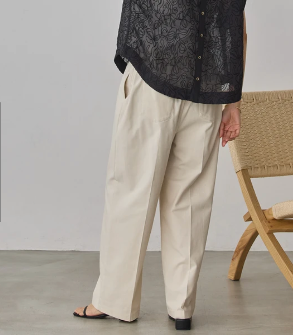 フレンチリネン ストレートパンツ