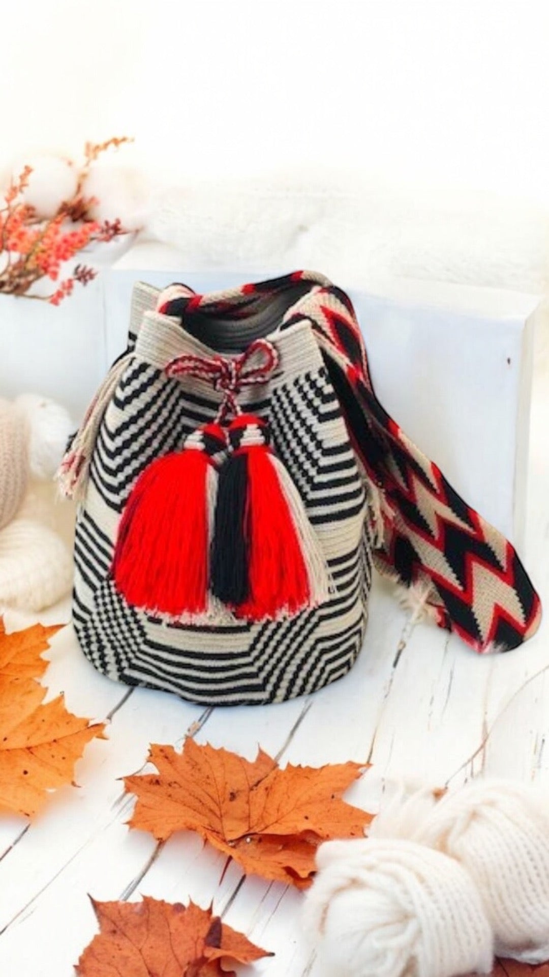 コロンビア製ワユーバッグ〈インナーポケット付き〉Wayuu Bag /L size 全3 色