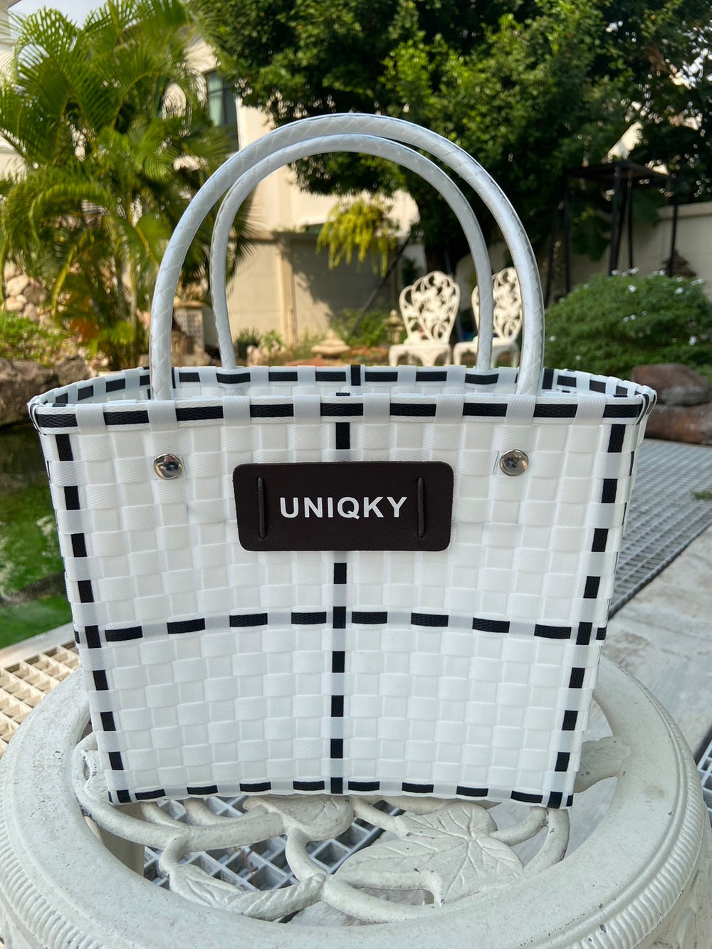 (予約販売)UNIQKY By Youカスタマイズ バッグ、マイバッグ、ネームオーダー付き プラカゴバッグ全2色(発送予定5月中旬）