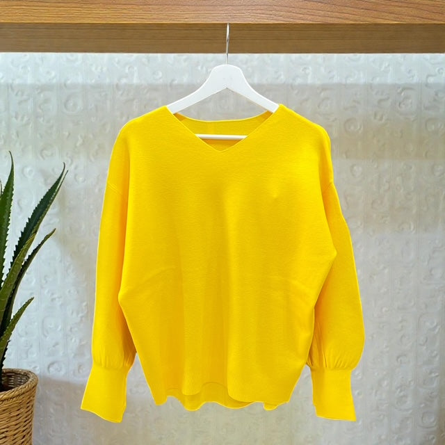 静電防止 やわもちヤーン ぽわん袖コクーンニット 2025新作 秋冬