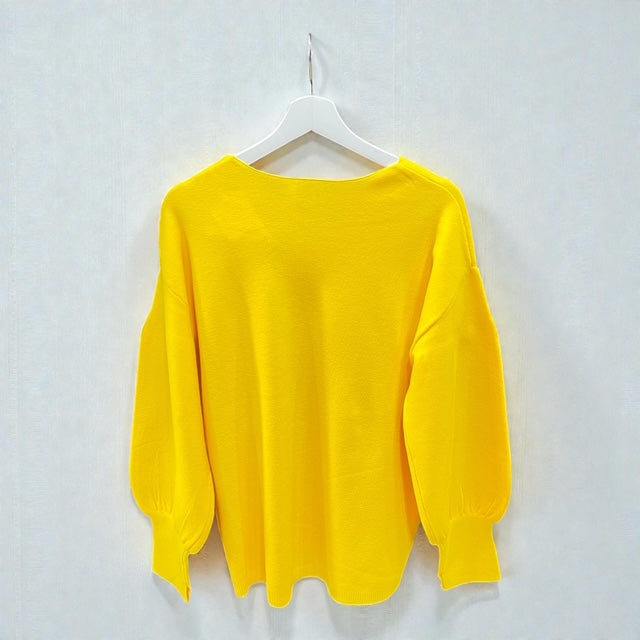 静電防止 やわもちヤーン ぽわん袖コクーンニット 2025新作 秋冬