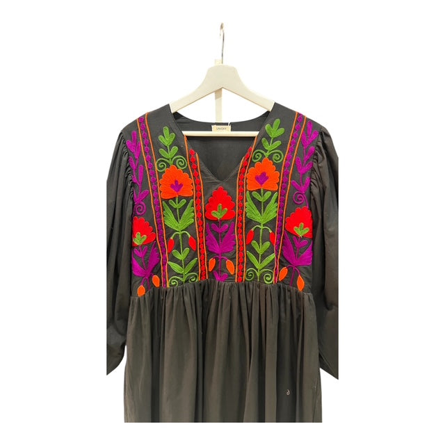 インド綿 刺繍ワンピース