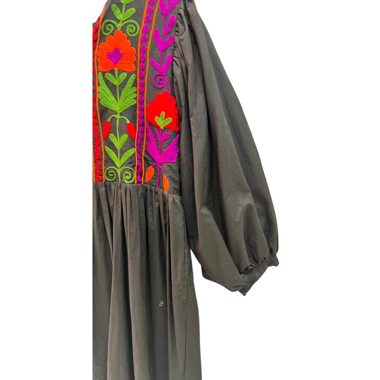 インド綿 刺繍ワンピース