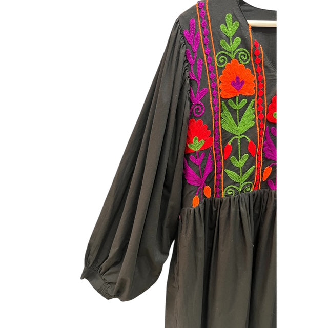 インド綿 刺繍ワンピース