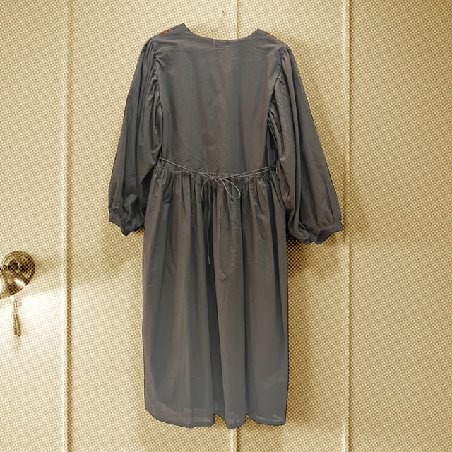 インド綿 刺繍ワンピース