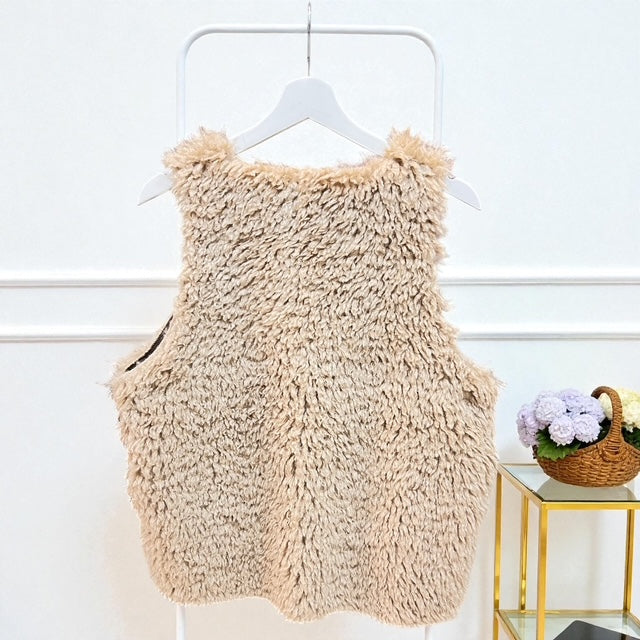 ノーカラープードルファージレベスト レディース【2025年秋冬新作】　