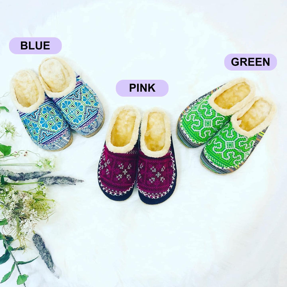 レディース /刺繍ボアサボサンダル/ファーサンダル/ふわふわ サンダル/コンフォートサンダル/花刺繍ボアサボサンダル 秋冬刺繍サンダル 全3色