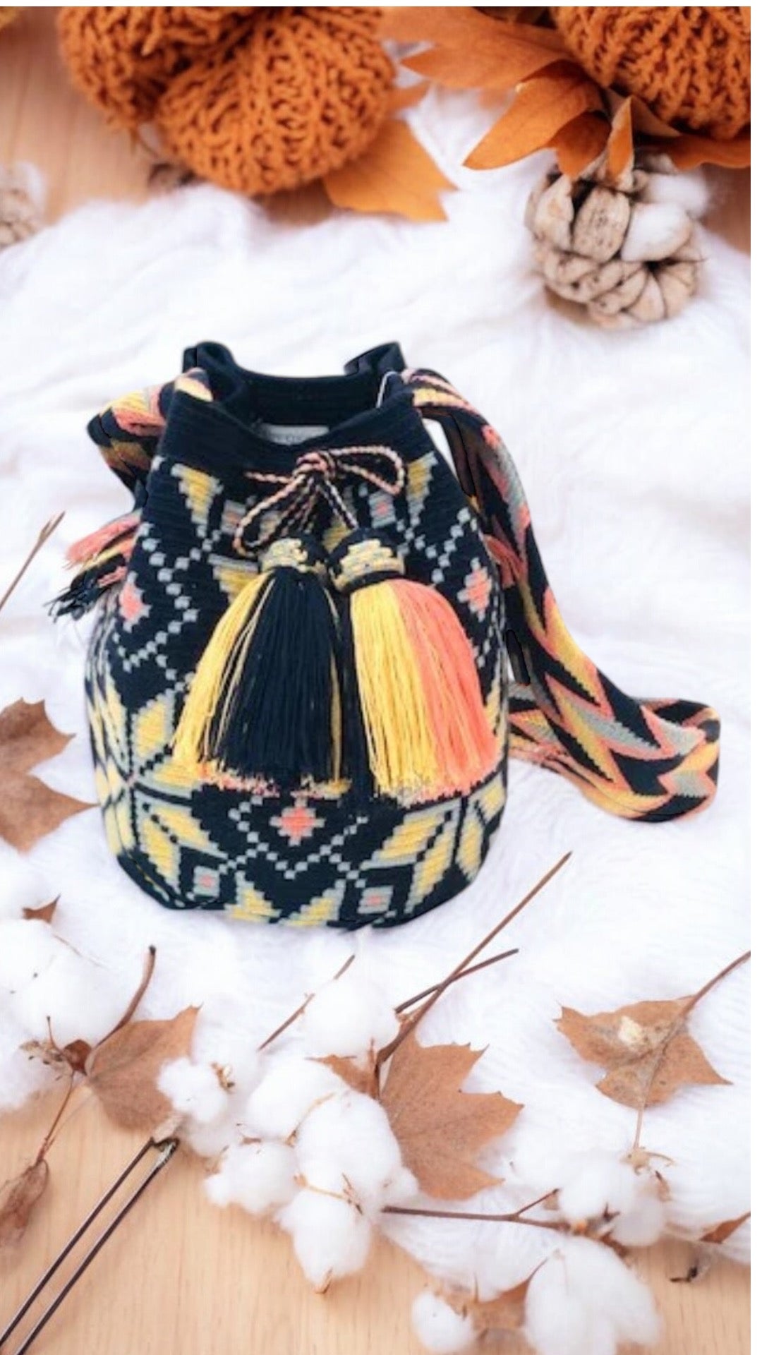 コロンビア製ワユーバッグ〈インナーポケット付き〉Wayuu Bag /L size 全3 色