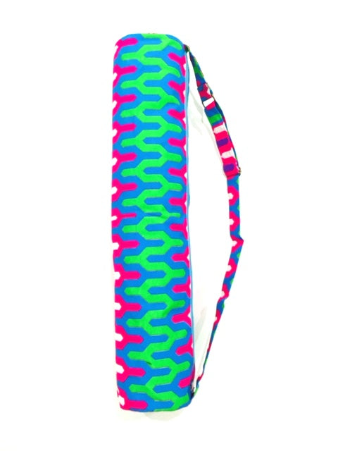 ヨガマットバッグ ハンドメイド エスニック 丈夫なキャンバス生地のヨガバッグ