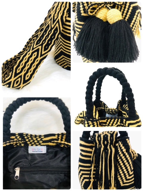 コロンビア製ワユーバッグ〈インナーポケット付き〉Wayuu Bags / Lサイズ2ways/全4 色