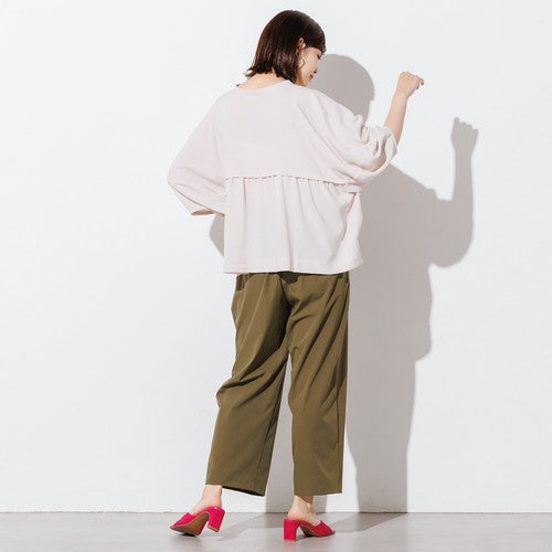▽接触冷感 センタータック ストレートパンツ